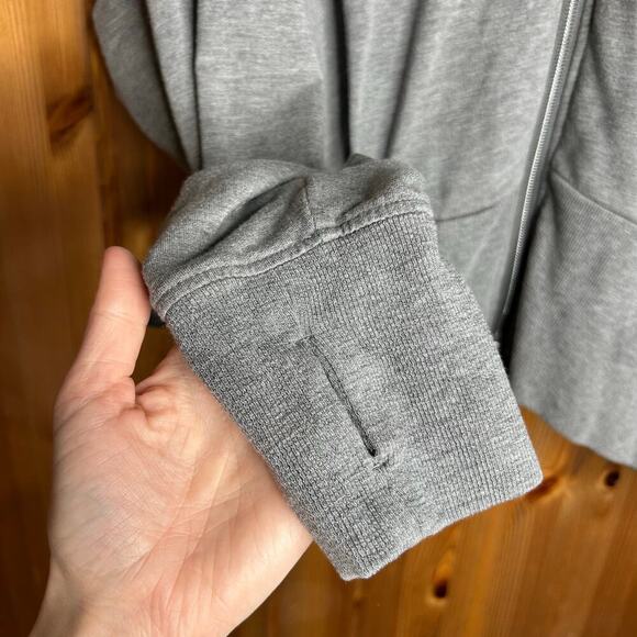 Athleta Balance Full Zip Up Hoodie Sweatshirt Women’s 1X Gray Athleisure Workout - Picture 9 of 11